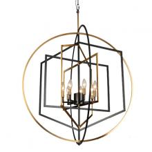 Vinci Lighting Inc. C1095-7AB/BK - Bloom Chandelier Aged Brass/Black