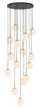Vinci Lighting Inc. C77715-AB/BK - Chandelier Aged Brass Body with Matte Black Canopy