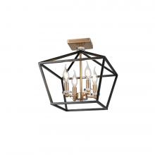 Vinci Lighting Inc. FM1103-4AB/BK - Flush Mounts Aged Brass / Black