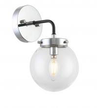 Vinci Lighting Inc. WS1718-1CH/BKCL - Wall Scones Chrome / Black