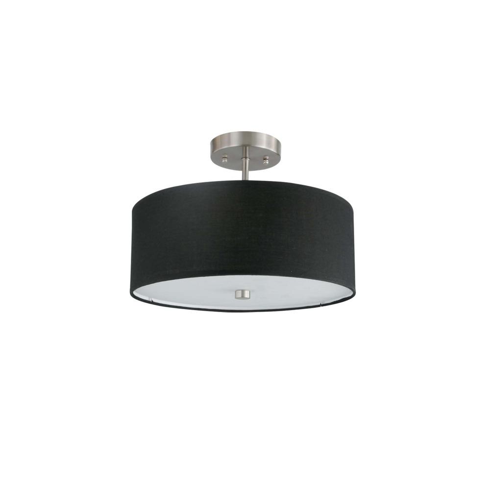 Avista Zen Semi-Flush Mount 3-Light Black