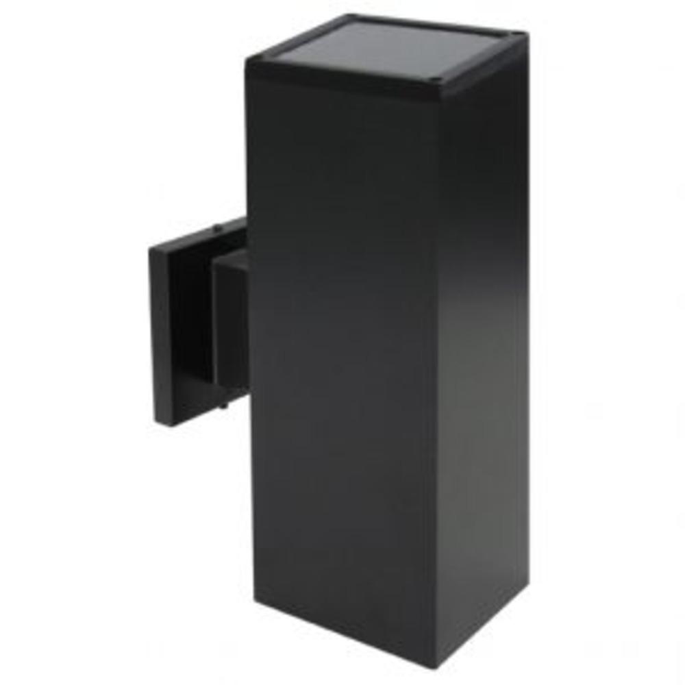 Avista Cylinder Outdoor Wall Sconce Black -Square 14"