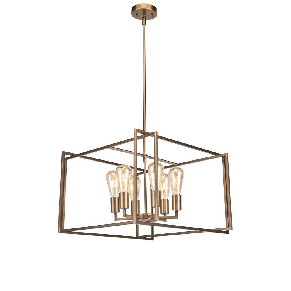 Avista Korson 21" 6-Light Antique Brass Pendant