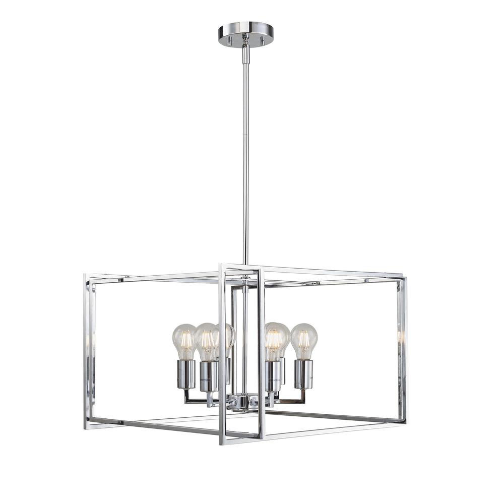 Avista Korson 21" 6-Light Chrome Pendant