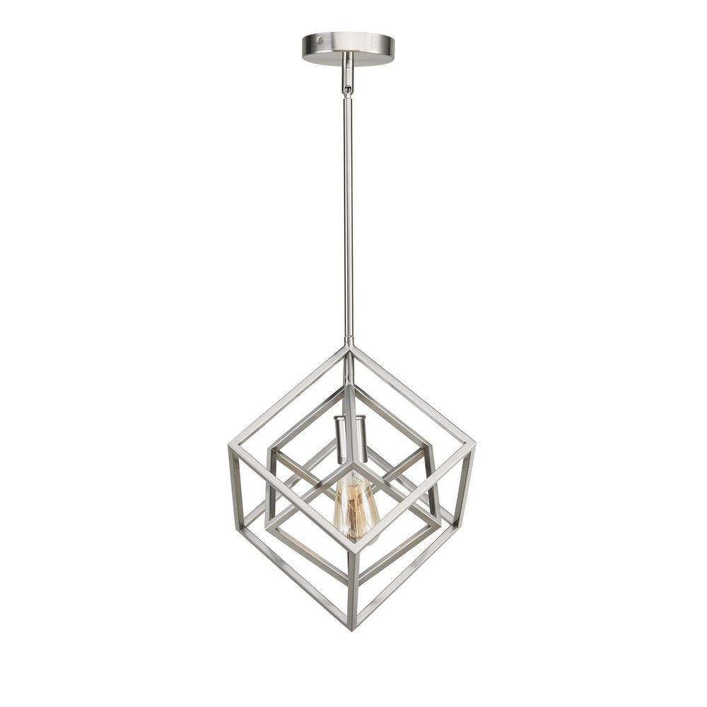 Avista Geometric 12" Pendant Brushed Nickel