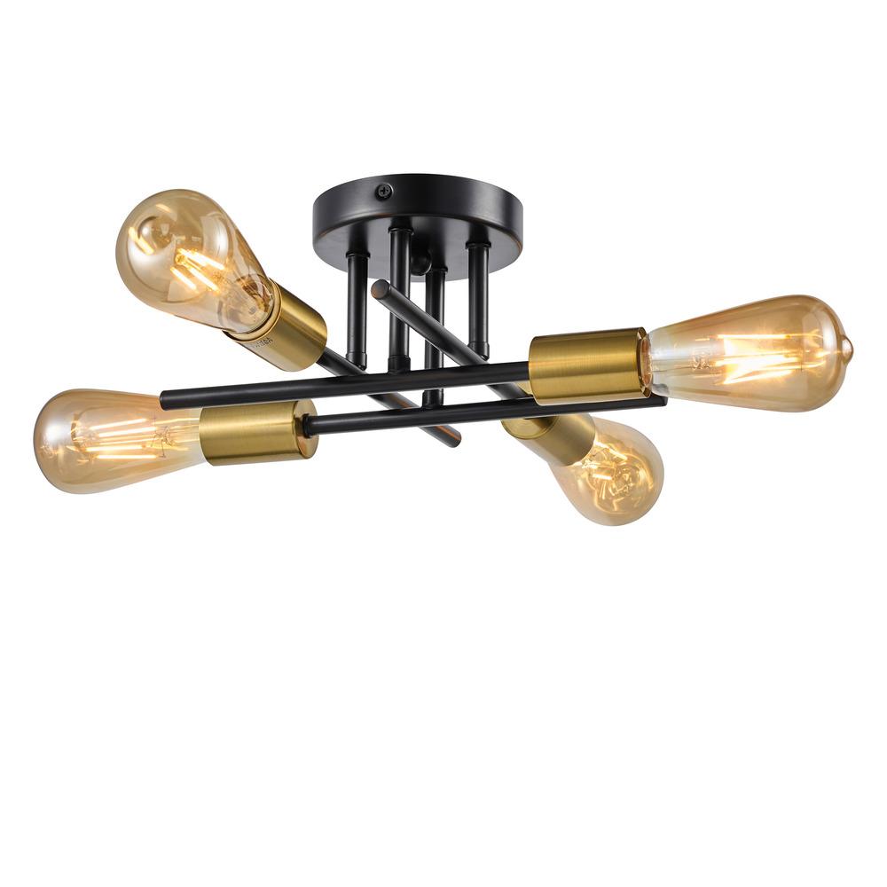 Avista Essex Celling Light 4-Light Black & Soft Gold (Plated)