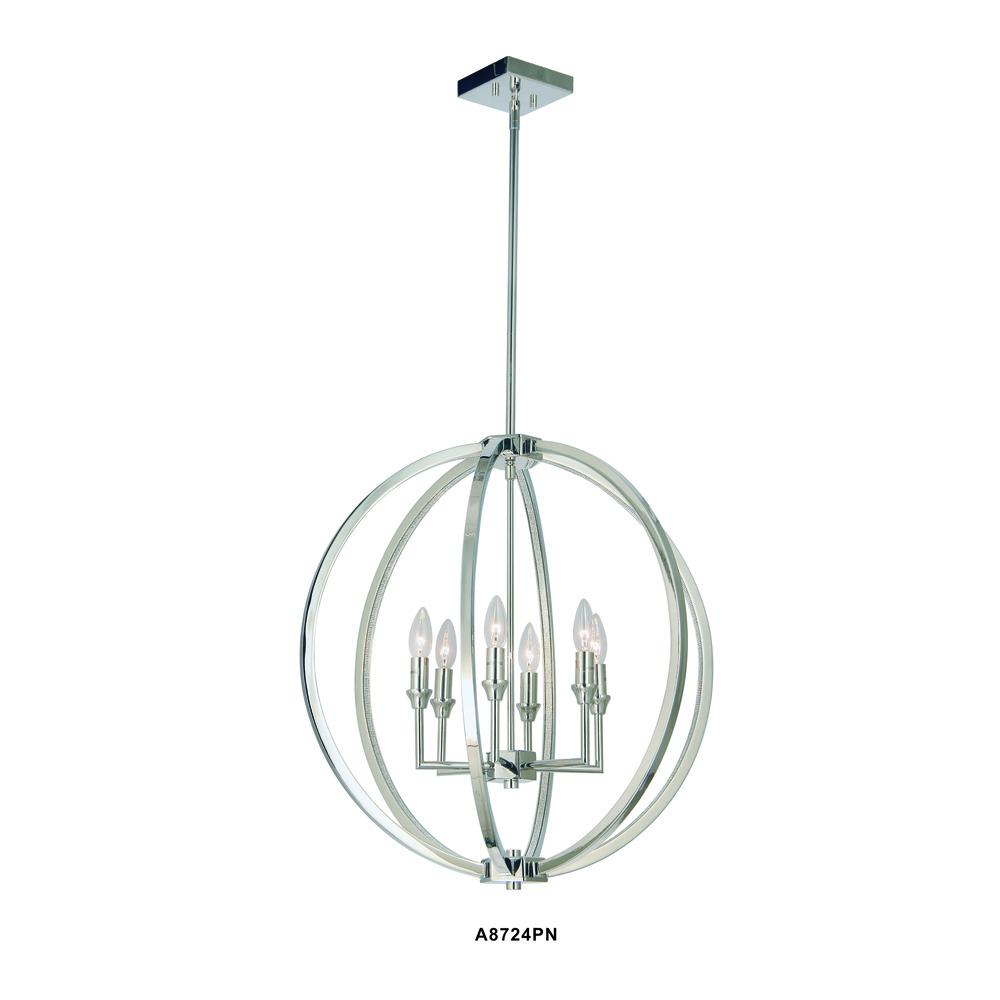 Avista Middleton 25" Chandelier Polished Nickel