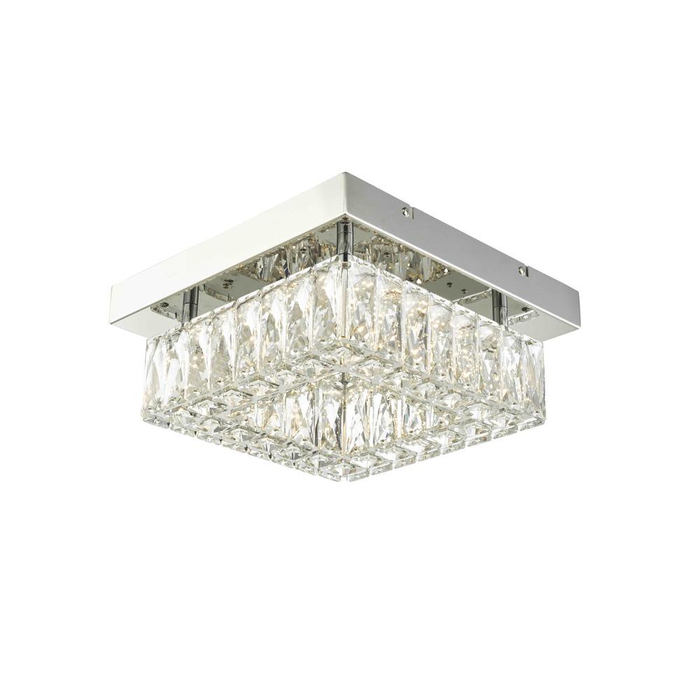 Avista Gem Flush Mount 12" Square Chrome -LED