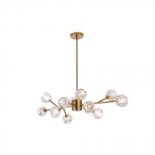 Avista Lighting Inc A8912GD - Avista Hampton Linear Chandelier 12-Light Gold