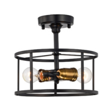 Lit Up Lighting LIT2441BK+MC - Alcona Semi- Flush Mount Black Finish