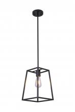 Lit Up Lighting LIT3830BK+MC - 8.5" Mini Pendant in black finish