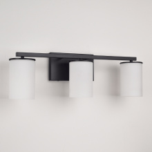 Lit Up Lighting LIT6123BK-OP - Moraine Vanity Black Finish with Opal Glass