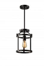 Lit Up Lighting LIT6230BK - 8" 1X60 W Pendant In Black Finish