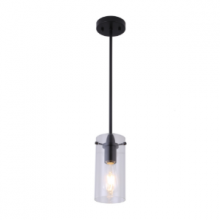 Lit Up Lighting LIT5530BK+MC-CL - 4.5" 1x60 W Mini Pendant in Black finish with replaceable socket rings in Black, Gold and Chrome