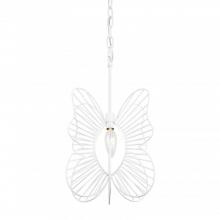 Varaluz 330M01WH - Monarch Butterfly 1-Lt Mini Pendant - White