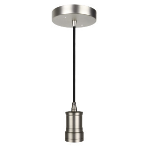 DECORATIVE PENDANTS SOCKET INDUSTRIAL STYLE SERIES 110 BRUSHED NICKEL CA NOPY AND SOCKET