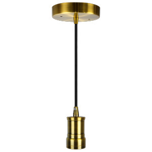 DECORATIVE PENDANTS SOCKET INDUSTRIAL STYLE SERIES 110 ANTIQUE GOLD CANO PY AND SOCKET