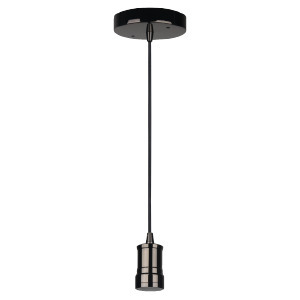 DECORATIVE PENDANTS SOCKET INDUSTRIAL STYLE SERIES 110 BLACK CHROME CANO PY AND SOCKET