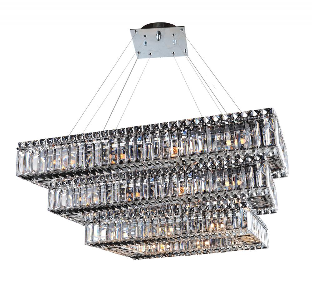Baguette 43 in 3-Tier Pendant