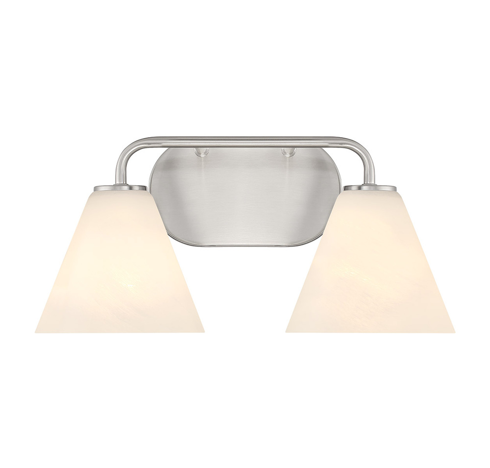 Blair 2-Light Bathroom Vanity Light in Satin Nickel