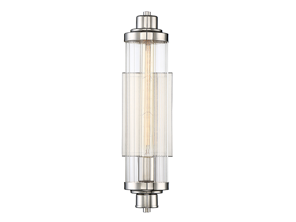 Pike 1-Light Wall Sconce in Polished Nickel