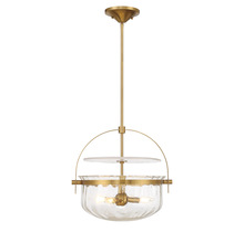 Savoy House 6-4723-4-322 - Denmar 4-Light Convertible Semi-Flush or Pendant in Warm Brass