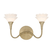 Savoy House 8-5081-2-127 - Florena 2-Light Bathroom Vanity Light in Noble Brass by Breegan Jane