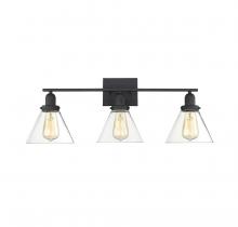 Savoy House 8-9130-3-BK - Drake 3-Light Bathroom Vanity Light in Black