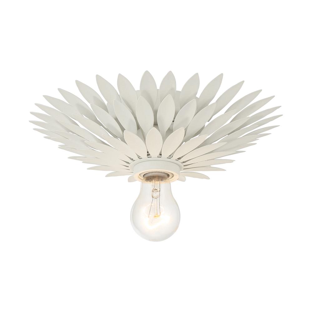 Broche 11'' Matte White Flush Mount