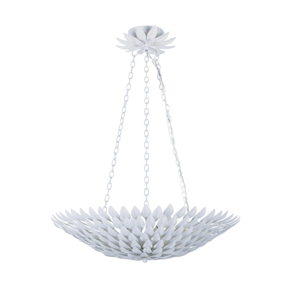 Broche 24.5'' Matte White Chandelier