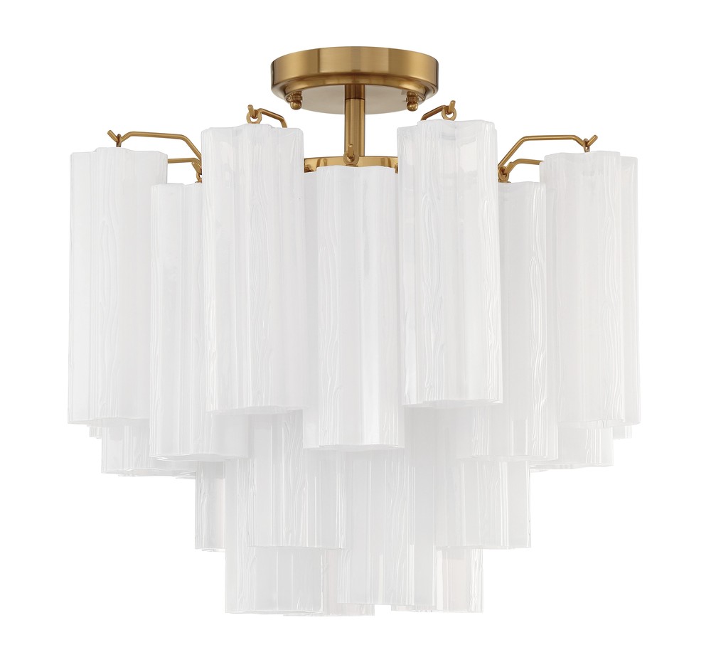 Addis 17.75'' Aged Brass Semi Flush Mount