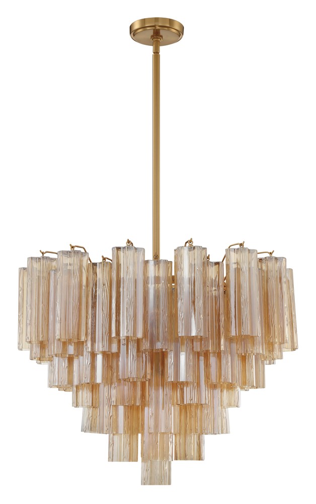 Addis 12 Light Aged Brass Chandelier