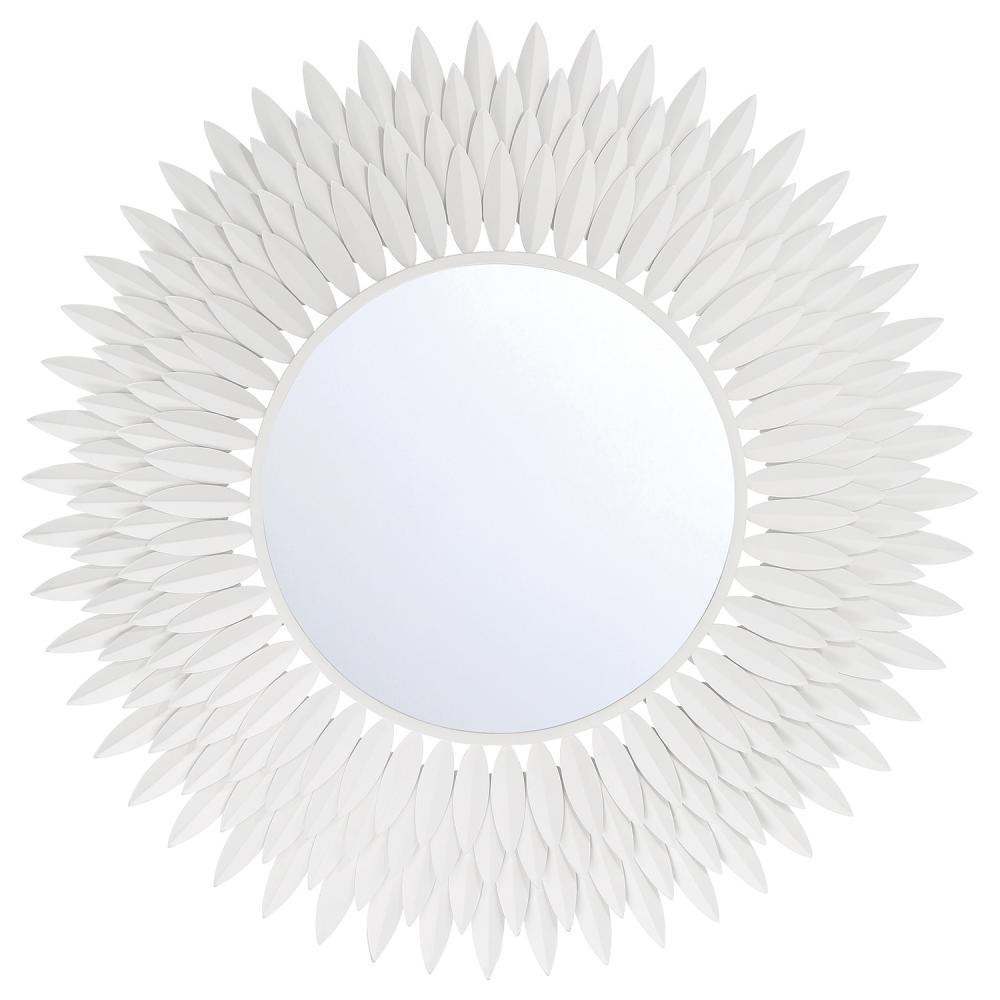 Broche 30'' Matte White Mirror