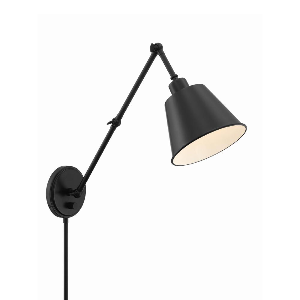 Mitchell 7.25'' Matte Black Task Sconce