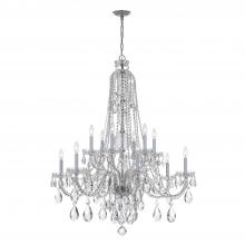 Crystorama 1114-CH-CL-MWP - Traditional Crystal 42'' Hand Cut Crystal Polished Chrome Chandelier