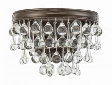 Crystorama 132-VZ - Calypso 10.75'' Crystal Teardrop Vibrant Bronze Sconce