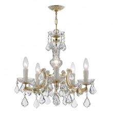 Crystorama 4376-GD-CL-MWP - Maria Theresa 20'' Hand Cut Crystal Gold Chandelier