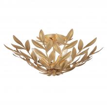 Crystorama 560-GA - Broche 20.75'' Antique Gold Semi Flush Mount