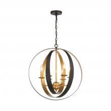 Crystorama 585-EB-GA - Luna 21'' English Bronze + Antique Gold Chandelier