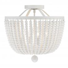 Crystorama 604-MT_CEILING - Rylee 16.5'' Matte White Semi Flush Mount