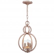 Crystorama 6760-DT - Garland 3 Light Crystal Bead Distressed Twilight Mini Pendant