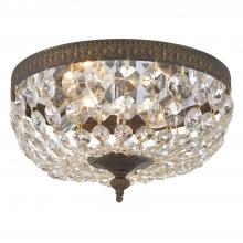 Crystorama 710-EB-CL-I - Waltham 10'' Italian Crystal English Bronze Flush Mount