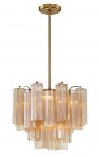 Crystorama ADD-300-AG-AM - Addis 17.75'' Aged Brass Chandelier
