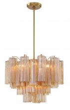 Crystorama ADD-306-AG-AM - Addis 19.75'' Aged Brass Chandelier