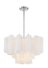 Crystorama ADD-308-CH-WH - Addis 22'' Polished Chrome Chandelier
