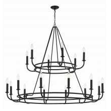 Crystorama BAI-A2109-MK - Bailey 48'' Matte Black Chandelier