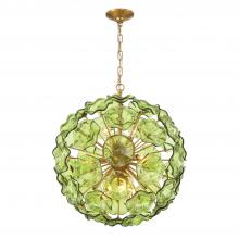Crystorama ESM-4006-AG-GR - Esme 22.5'' Aged Brass Chandelier