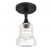 Crystorama GRG-1040-MK_CEILING - Gregory 5'' Matte Black Semi Flush Mount