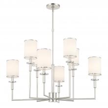 Crystorama HAT-478-PN - Hatfield 33.25'' Polished Nickel Chandelier