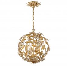 Crystorama MSL-314-GA - Marselle 16.5'' Antique Gold Chandelier